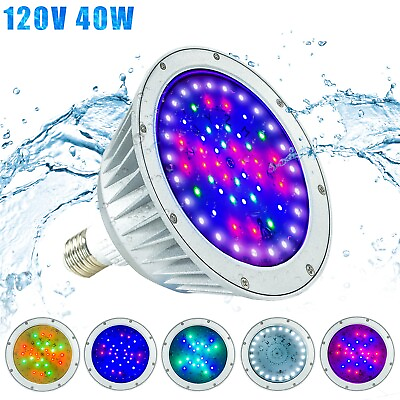 #ad Color Changing LED Inground Pool Light 120V 40W for Pentair and Hayward Fixture $50.10