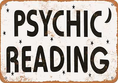 #ad Metal Sign Psychic Reading Vintage Look Reproduction $18.66