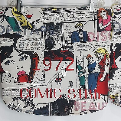 #ad Comic Strip Zippered 2 Throw Pillow Covers Pop Art 1 Pair Colorful Tapestry $29.93