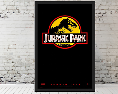 #ad Jurassic Park movie poster print 11x17quot; FRAMED Trendy Wall Art $33.90