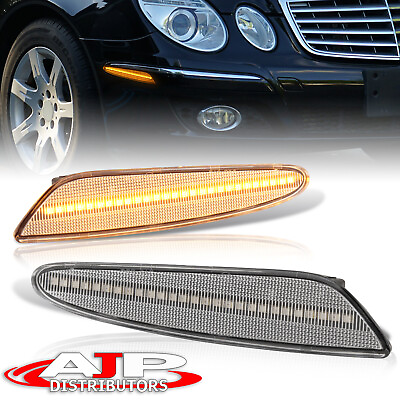 #ad Clear LED Sidemarkers Lights Lamps Pair For 2003 2006 Mercedes E320 E350 E55 AMG $22.99