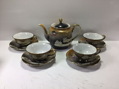 #ad T25 Vintage Antique Circa Century Porcelain Teapot Teacup And Saucer $118.00