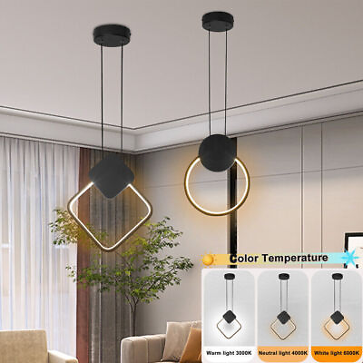 #ad LED Iron Pendant Lights Dining Room Ring Hanging Lamp Ceiling Lighting 13W $33.39