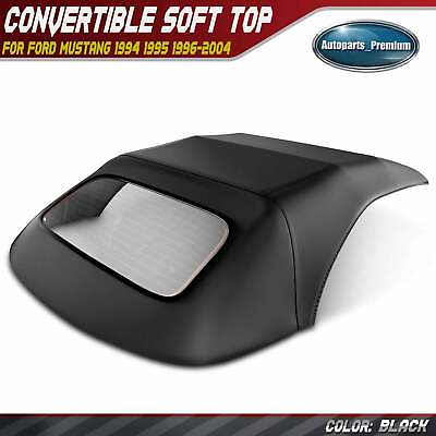 #ad Convertible Soft Top for Ford Mustang 1994 1995 1996 2004 w Glass Window Black $239.99