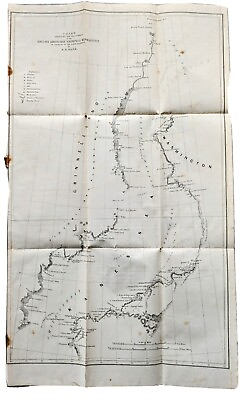 #ad Antique Chart Map Exhibiting Discoveries of Second American Grinnell Expedition $175.00