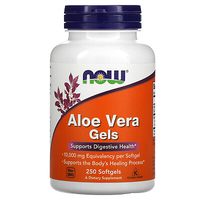 #ad Now Foods Aloe Vera Gels 250 Softgels GMP Quality Assured $21.79