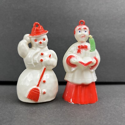 #ad VTG Rosen Rosbro Christmas Ornaments Snowman and Choir Boy Mid Century 40s 60s $17.99