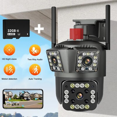 #ad 1080P Wifi Wireless Home Security Camera System Outdoor Night Vision 32 SD Card $16.25