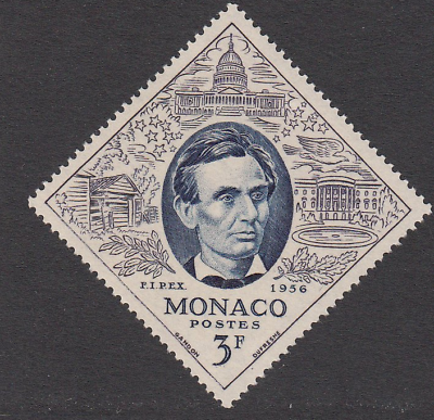 #ad Monaco #YT446 MNH 1956 New York FIPEX Lincoln White House Capitol 356 Mi529 $2.45