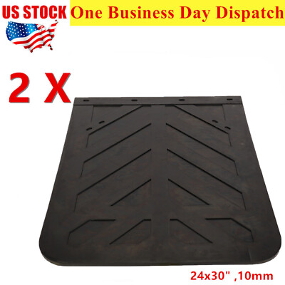 #ad 2 x Mud Flaps Thickened 10mm Rubber Flaps Cover for Truck Trailer 30 x 24quot; $43.67