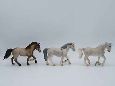 #ad SCHLEICH Roan Quarter Horse Stallion Lipizzaner Toy LOT Brown Grey White $19.99