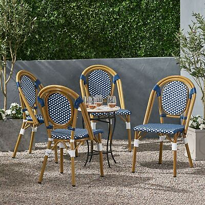 #ad Kazaria Outdoor French Bistro Chairs Set of 4 $536.84