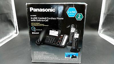 #ad Panasonic 2 Line Corded Cordless Phone System with 2 Handsets $125.99