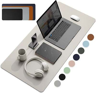 #ad Large Size Office Desk Protector Mat PU Leather Waterproof Mouse Pad AU $63.00