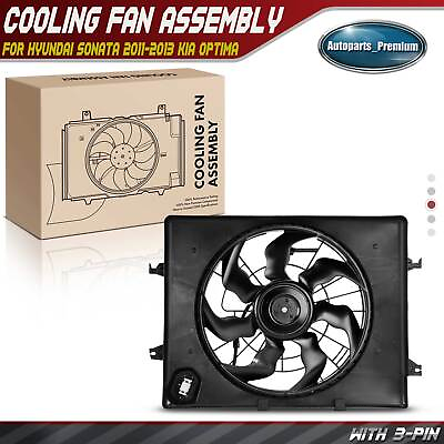 #ad Radiator Cooling Fan Assembly w Shroud for Hyundai Sonata 2011 2013 Kia Optima $69.99