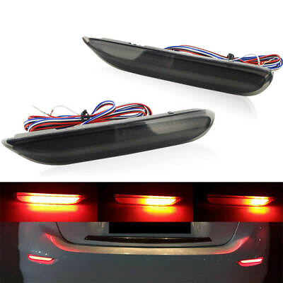 #ad 2x Red 3D Optic LED Rear Fog Lamp Tail Brake Lights For Infiniti Q50 QX Nissan $35.99