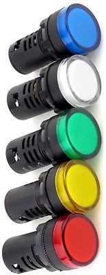 #ad Yuco 22mm Compact LED Panel Mount Indicator Light AC DC Choose Color amp; Voltage $59.99