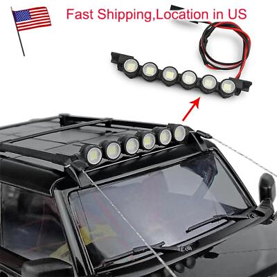 #ad #ad LWORD 6LED Bright Light Bar Roof Lamp for 1 18 TRX 4M Bronco RC Crawler Upgrade $15.58