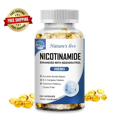 #ad Nicotinamide Resveratrol 500MG Anti aging NAD Supplement 120 Capsules US $13.01