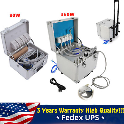 #ad Dental Delivery Unit Portable Rolling Box Treatment Compressor System $199.50