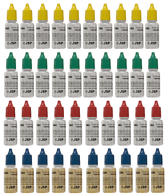 #ad Wholesale Lot of Gold Testing Acid JSP 10 Bottles Each of 10k 14k 18k 22k 24k $102.99
