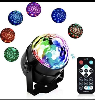 #ad Sound Activated Party Lights with Remote Control Dj Lighting Disco Ball Strobe L $15.99