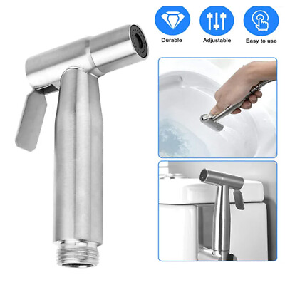 #ad Stainless Steel Handheld Toilet Bidet Spray Shower Head Shattaf Bathroom Sprayer $7.99