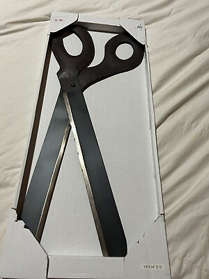 #ad NEW Scissors Metal Wall Art Decor Jumbo Size. 14” X 34” Salon Barber Fashion $39.00