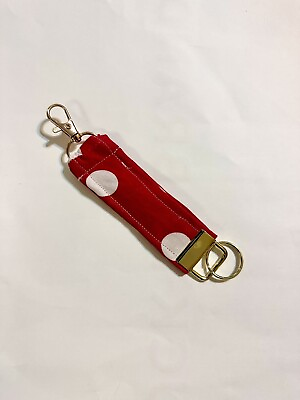 #ad Polkadot Fashion Key Chain Key Fob New Wrist Chain $3.74