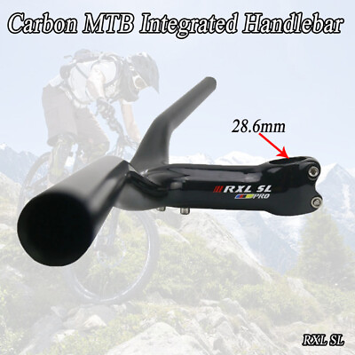 #ad Carbon MTB Integrated Riser Bar Mountain Bike Handlebar with Stem Cycling RXL SL $39.99