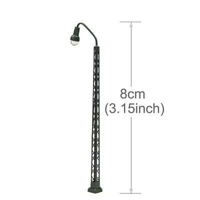 #ad 3pcs Model Railway Layout N Scale 1:160 Lights Lattice Mast lamp Track Light $18.99