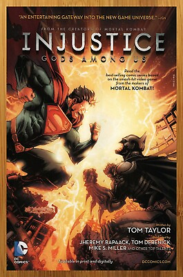 #ad 2016 DC Comics Injustice Gods Among Us Print Ad Poster Batman Superman Xbox PS4 $14.99