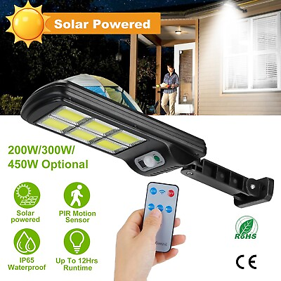 #ad LED Solar Powered Wall Lights Motion Sensor Outdoor Garden Security Street Lamp $19.59