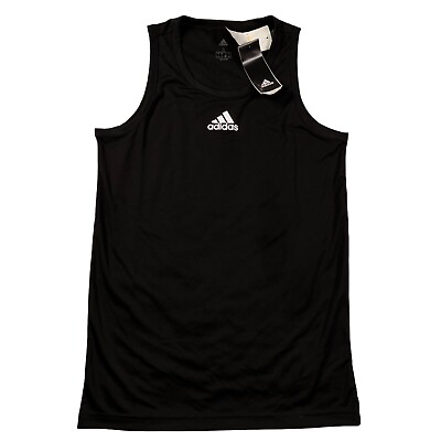 #ad NWT Adidas Shirt Men#x27;s Sleeveless Basketball 3G Tank Top Polyester Black Small $25.99