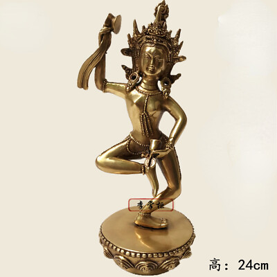 #ad 10quot; Tibetan Bronze Brass Vajravarahi Dorje Phakmo Dakini Rupa Guan Yin Statue $228.80