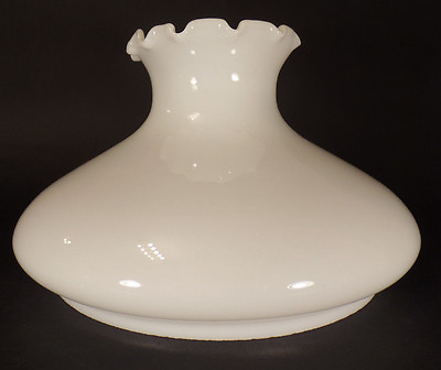 #ad New 10quot; Opal White Milk Glass Tam O Shanter Lamp Shade Crimped Top USA #SH101 $104.72