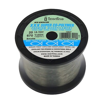 #ad Izorline XXX Co Polymer 1 4lb 1 2Lb Bulk Spool Monofilament Mono Fishing Line $20.99