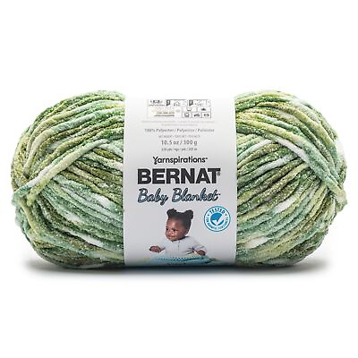 #ad Bernat Baby Blanket Big Ball Yarn Leafy Greens $18.51