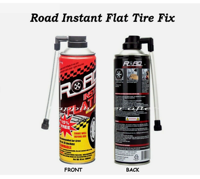 #ad ROAD INSTANT FLAT TIRE FIX WITH HOSE 16OZ Tire Inflator Air Filler Sealant $13.99