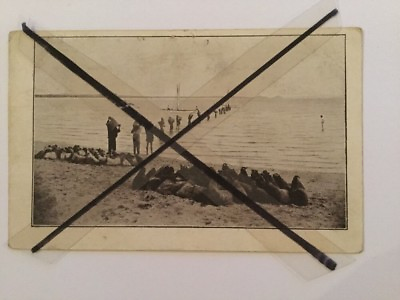 #ad Antique vintage old photo postcard unloading bags sailing ship Thursday Island AU $295.00