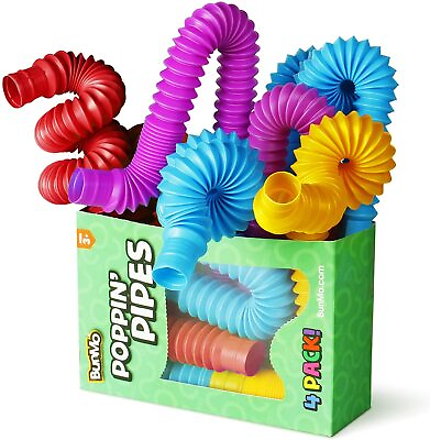 #ad Pop Tubes Sensory Toys Fine Motor Skills Toddler Fidget Kids Learning 4 PACK new $17.89