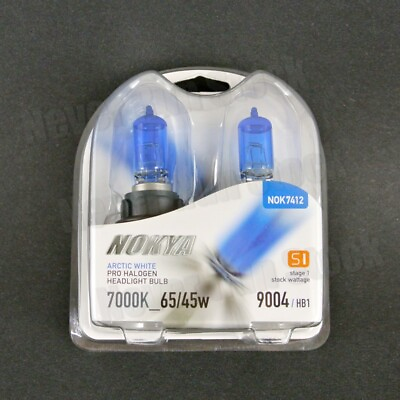 #ad NOKYA S1 STAGE 1 ARCTIC WHITE 9004 HB1 HALOGEN REPLACEMENT LIGHT BULBS PAIR $9.80