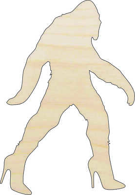 #ad Bigfoot in Heels Laser Cut Wood Shape MYTH110 $59.94