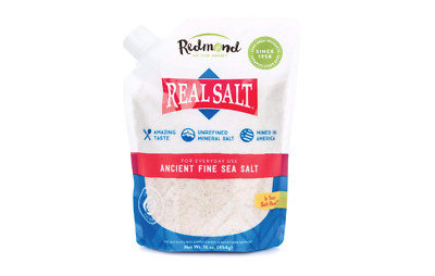 #ad Redmond Real Salt Ancient Fine Sea Salt Unrefined Mineral Salt 16 Ounce Pouch $13.30