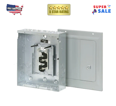 #ad BR 125 Amp 8 Space 16 Circuit Indoor Main Lug Load center with Surface Door $43.99