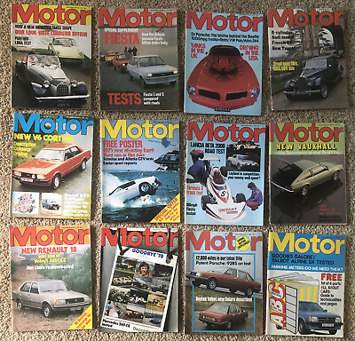 #ad Motor Magazine 12 issues from 1977 1978 amp; 1980 vtg includes Pontiac Firebird $69.99