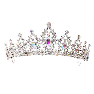 #ad Crystal Wedding Crown Queen Tiara Bride Crowns for Women Girls Rhinestone Dec... $17.03