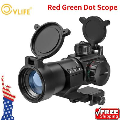 #ad CVLIFE Tactical Gun Sight Red Green Dot Scope Reflex Sight for 20mm Cantilever $25.39