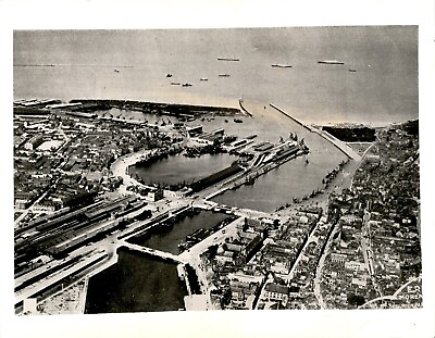 #ad LD346 1940 Original Int#x27;l News Photo BOULOGNE FRANCE ENGLISH CHANNEL PORT AERIAL $20.00