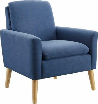 #ad Modern Simple Practical Blue Accent Arm Chair Fabric Upholstered Chair Furniture $138.99